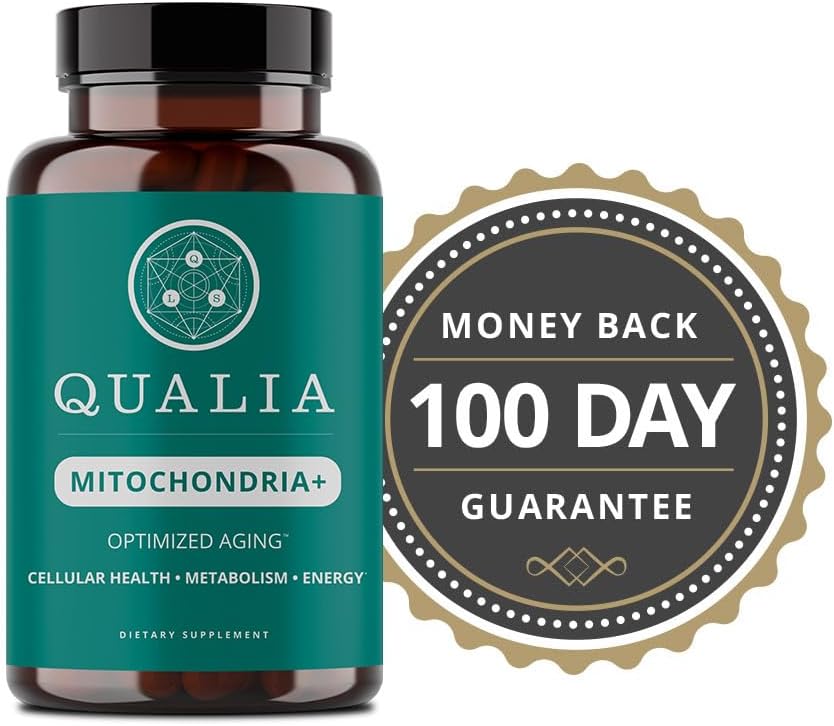 Qualia Mitochondria+ | The Most Advanced Supplement for NAD+, Cellular Energy, Metabolism & Repair for Better Aging w/35+ NAD Boosters Resveratrol & More | 160 Ct | 1 Month Supply Gsupps Australia