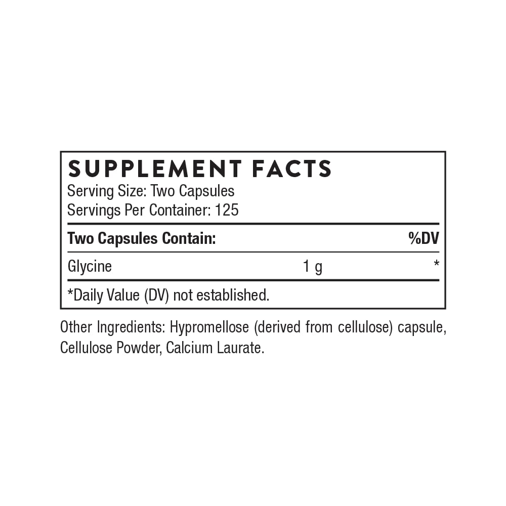 THORNE - Glycine - Amino Acid Support for Relaxation, Detoxification, and Muscle Function* - 250 Capsules THORNE