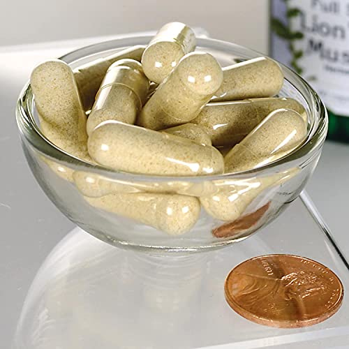 Swanson Lion's Mane Mushroom Capsules - 500 mg Each, 60 Capsules Swanson