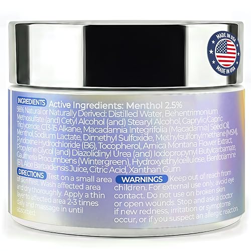 PURPLE CANYON Nerve Pain Relief Cream for Neuropathy – for Feet & Legs | MSM, Arnica, Alpha Lipoic Acid | Fast-Absorbing, Non-Greasy Formula | 2 oz PURPLE CANYON