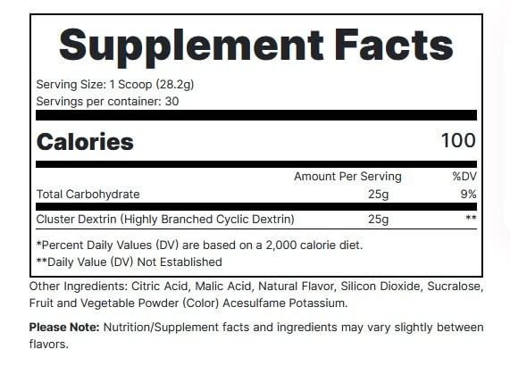 REDCON1 Cluster Bomb, Unflavored - Intra/Post Workout Carbs - Gluten Free + Vegan Cluster REDCON1