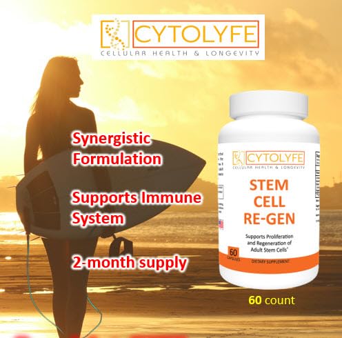 CYTOLYFE Stem Cell-Regen/synergistic Blend for Immune System & Bone Marrow Support / 60 Capsules CYTOLYFE