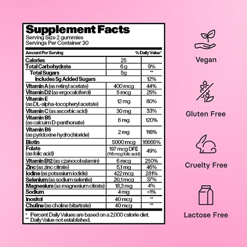 Bloom Hair Gummies for Faster Hair Growth & Biotin Vitamins for Rapid Hair Growth Bloom Hair