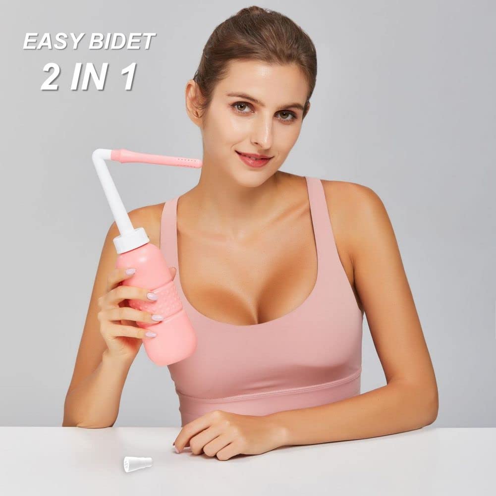 2-in-1 Douche Bottle for Women Vaginal Cleansing System + Portable Bidet Travel Bidet Bottle AQUAMASTER