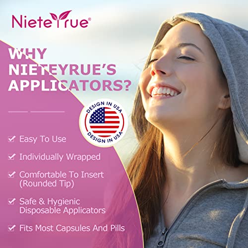 Nieteyrue 20-Packs Suppository Applicators for Women, Disposable, Individually Wrapped Nieteyrue