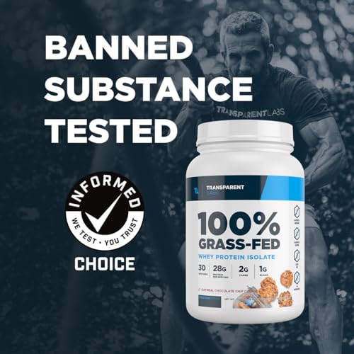 Transparent Labs Grass-Fed Whey Protein Isolate - Naturally Flavored, Gluten Free Transparent Labs