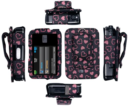 Fitted Designer Leather Case with Screen Protector for Tandem Insulin Pump Tandem SNK