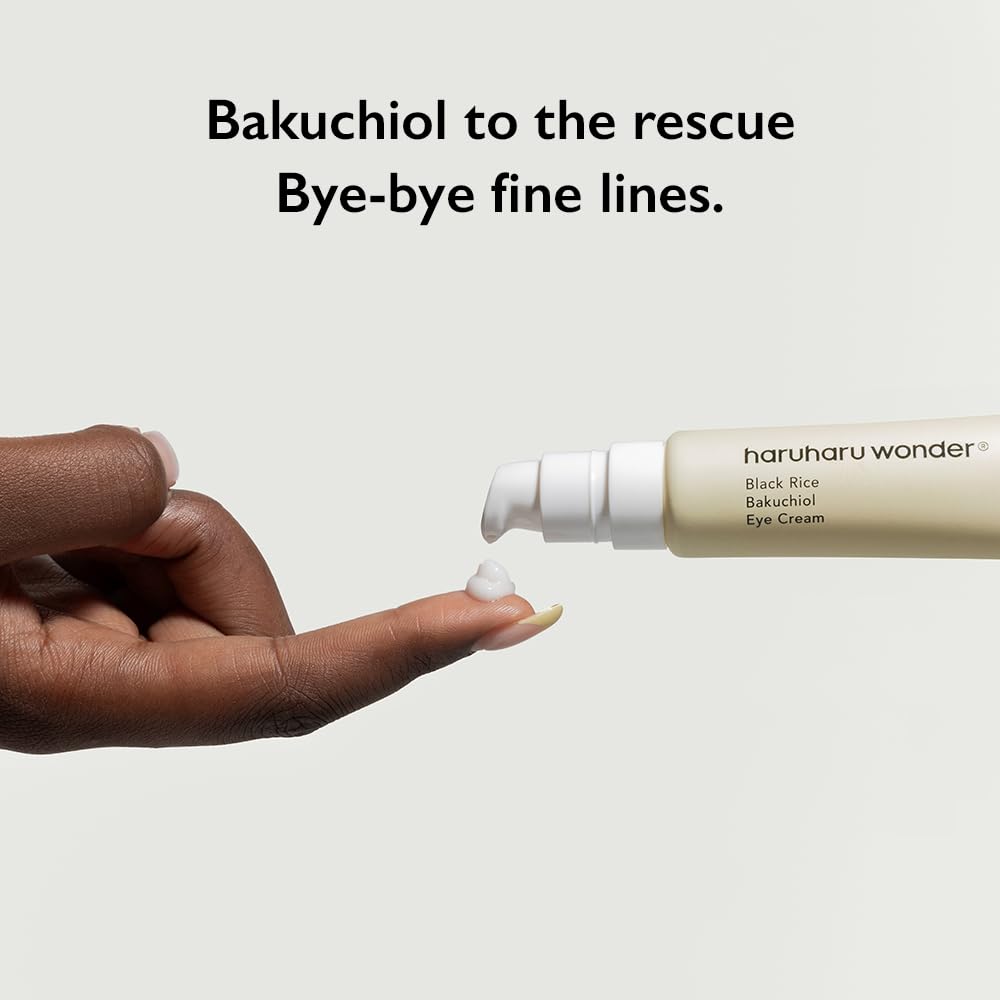 Haruharu Wonder Black Rice Bakuchiol Eye Cream 0.67 fl.oz / 20ml | Anti-Aging, Wrinkle Care, Natural Retinol Alternative HARUHARU
