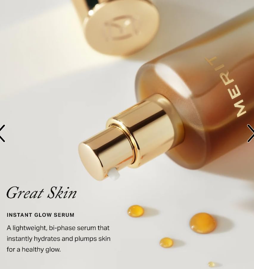 Merité Great Skin Instant Glow Serum, Bi-Phase Lightweight Formula, Hydrating and Plumping with Hyaluronic Acid and Niacinamide Aus Healthcare