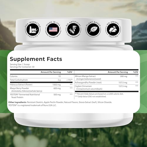 NATURES BLAST Shape Fusion® - GLP-1 Supplements with Ashwagandha, Hibiscus, Ceylon Cinnamon, Maqui Berry & African Mango Extract - Supports Healthy Habits, Energy & Body Balance - 30 Servings NATURES BLAST