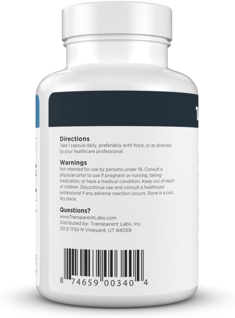 Transparent Labs NMN Supplement for NAD+ Levels - NAD Supplement with 600 mg Nicotinamide Mononucleotide to Support Healthy Aging, Cellular Energy Production, & Metabolic Balance - 30 Count Gsupps Australia