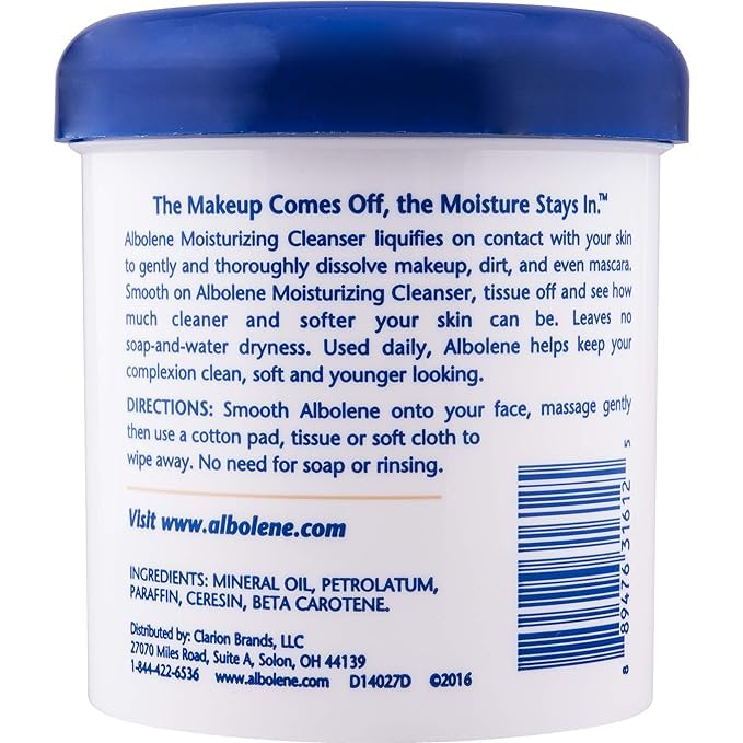 Albolene Moisturizing Cleanser & Makeup Remover, Fragrance-Free, 12 oz Albolene