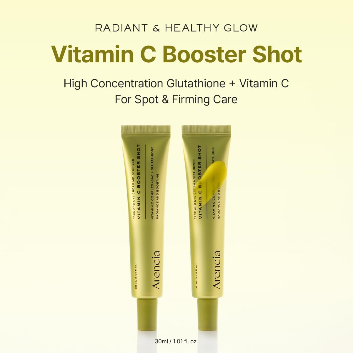 Arencia Vitamin C Booster Shot Serum with Glutathione, Niacinamide and Vitamin E for Dark Spot Care, Fine Lines & Wrinkles ARENCIA