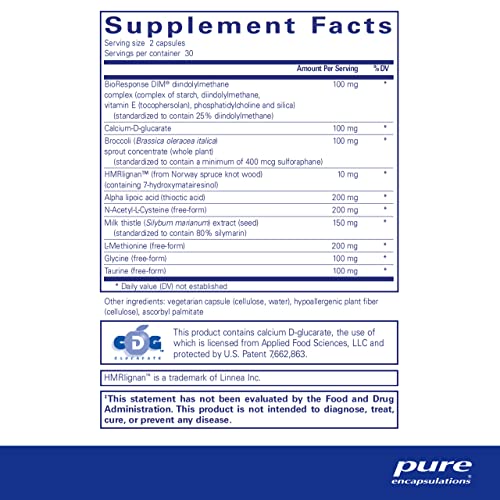 Pure Encapsulations DIM Detox | Supplement Support for Detoxification and Cellular Pure Encapsulations