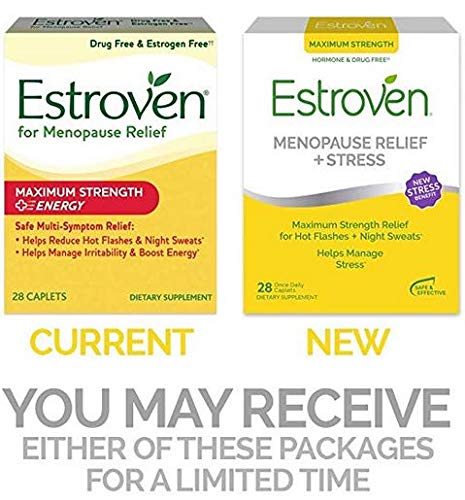 Estroven Maximum Strength + Energy - One Per Day Formula - 2 Boxes, 60 Caplets Each Estroven