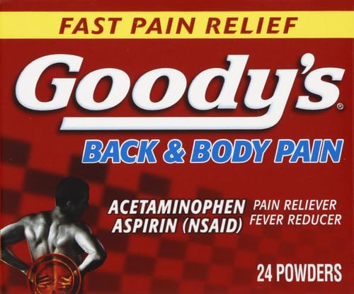 Goody's Back and Body Pain Relief Powder, 24 ct (Pack of 4) Goody's