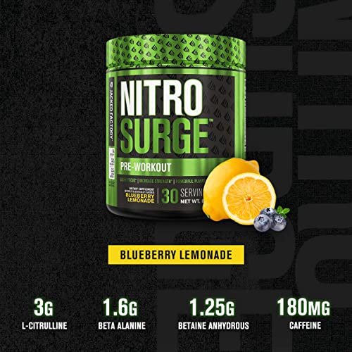 NITROSURGE Pre Workout Supplement - Endless Energy, Instant Strength Gains Jacked Factory