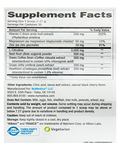 NuMedica NOVA (Nitric Oxide Vascular Assist) Complete - 7.69 oz (218.04 Grams) NuMedica