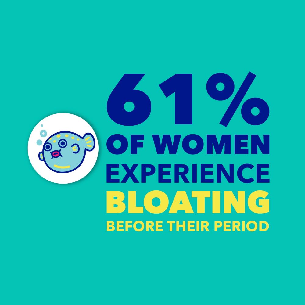 Midol Bloat Relief Caplets with Pamabrom, Relieve Bloating Symptoms Before and During Your Period, Provides Up to 6 Hours of Relief for Women, 60 Count Midol