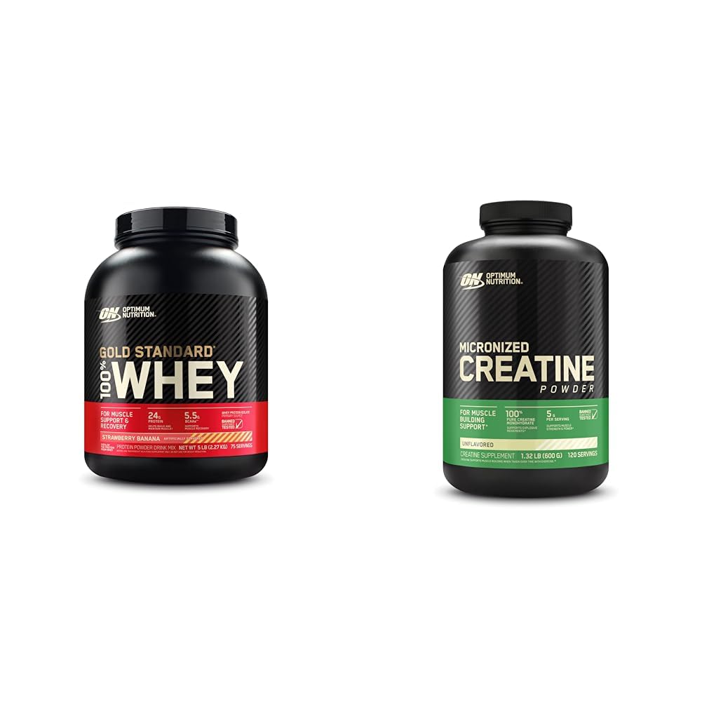 Optimum Nutrition Gold Standard 100% Whey Protein Powder, Strawberry Banana Optimum Nutrition