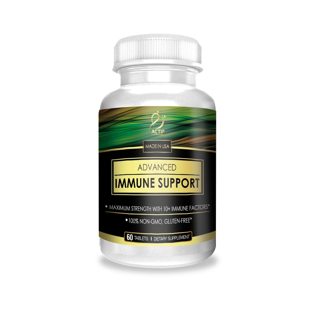 Actif Advanced Immune Support with 10+ Factors for Immunity Booster - 100% Natural, Non-GMO, 60 count ACTIF