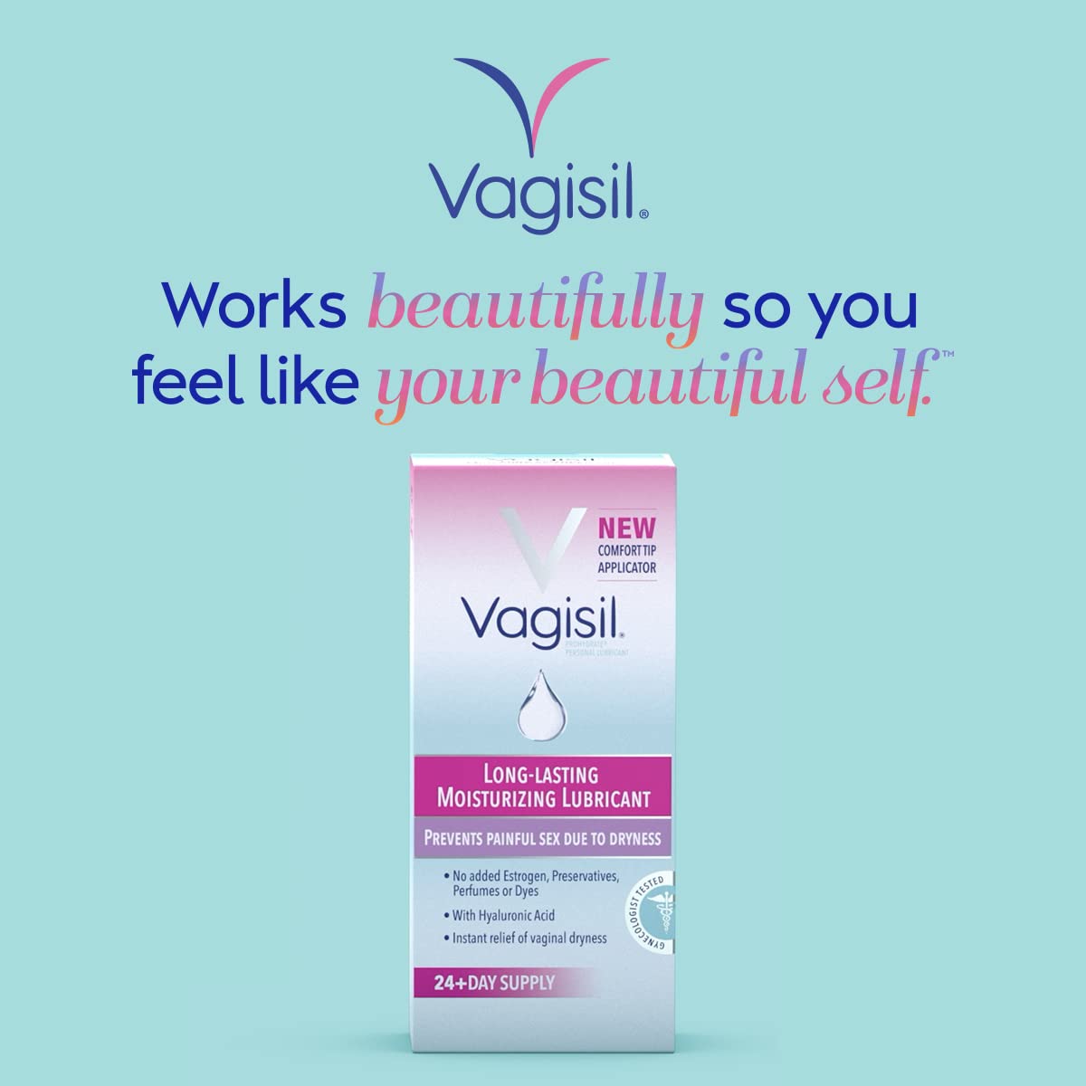 Vagisil Prohydrate Internal Vaginal Moisturizer, Gel & Lubricant for Women, Gynecologist Tested, 8 Count, Pack of 3 (24 Total Applicators) Vagisil
