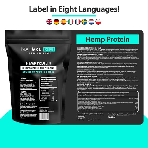 Nature Diet - Hemp Protein 1000g , Vegan , Protein Powder , Plant-Based Nature Diet