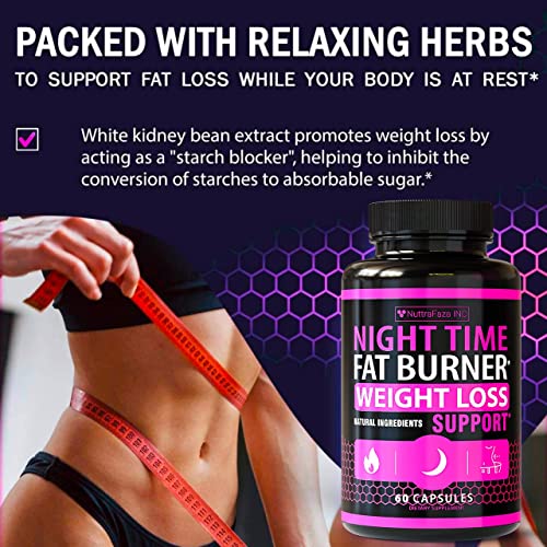 NuttraFaza INC (2 Pack) Night Time Weight Loss Pills for Women Belly Fat Burner NuttraFaza INC