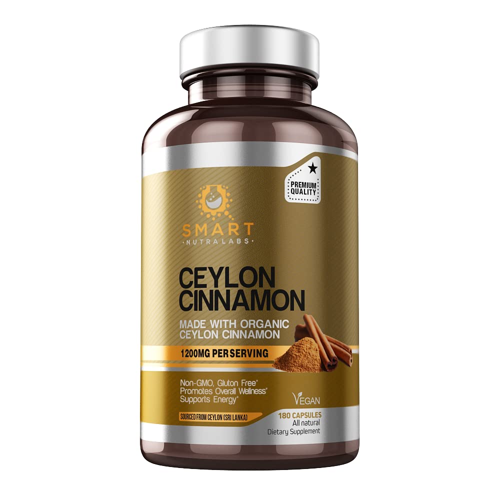 SMART NUTRA LABS Organic Ceylon Cinnamon Supplement 1200mg per SMART NUTRA LABS