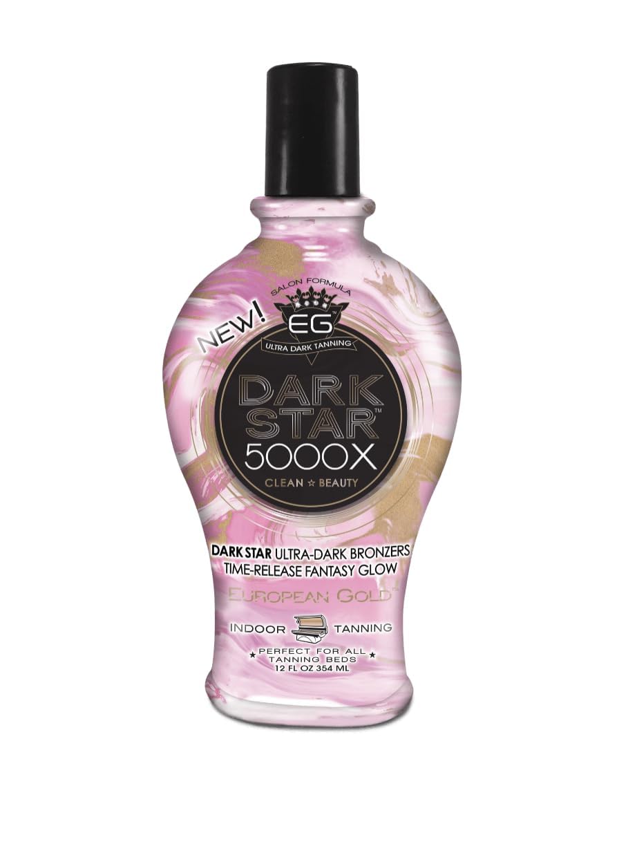 European Gold Dark Star 5000X Indoor Tanning Lotion for Tanning beds, 12 fl oz European Gold
