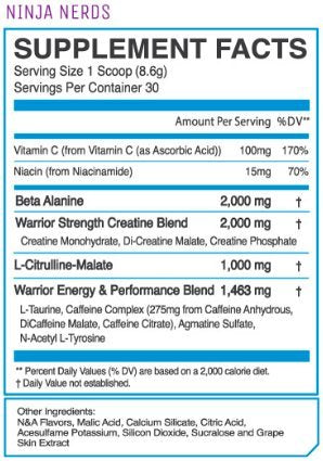 eFlow Nutrition ENRAGE Pre Workout - Energy, Focus, Pumps, and Strength - Ninja Nerds eFlow Nutrition