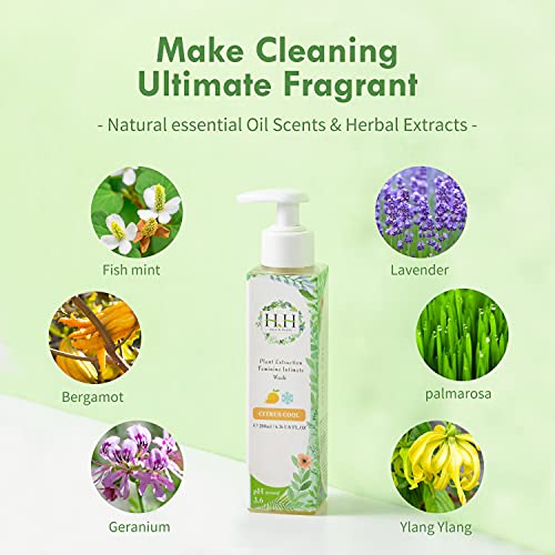 Feminine Wash+Panties Stain Remover Detergent - Natural Essential Oil Scent Vaginal Wash Women HH Herb & Health