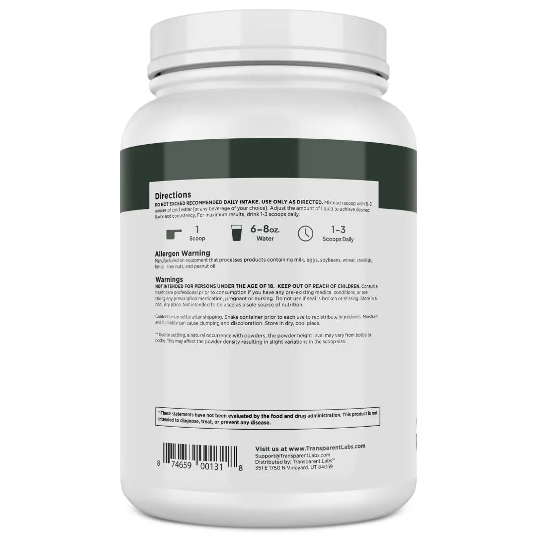 Transparent Labs 100% Pea Protein Powder - 28g Organic Plant Protein per Serving, Clean Pea Isolate Powder, USDA Organic, Vegan, Gluten-Free, Sugar-Free, Non-GMO - 30 Servings, Chocolate Transparent Labs