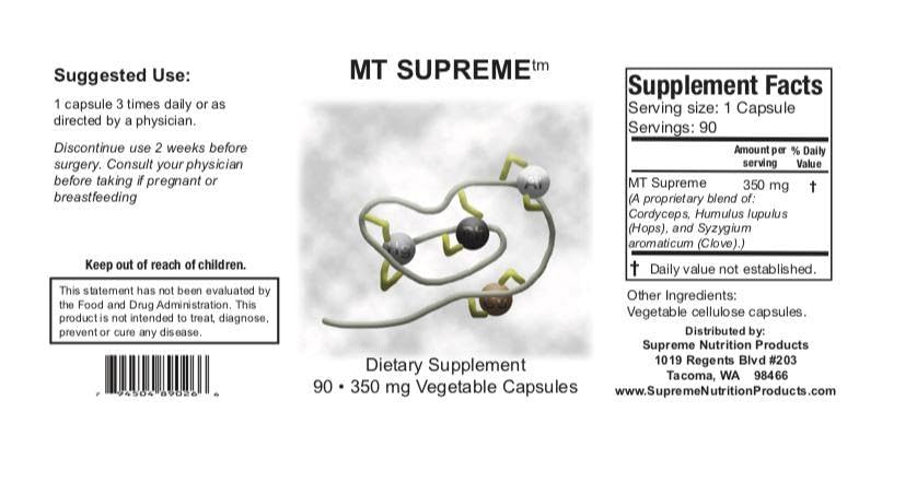 Supreme Nutrition MT Supreme, 90 Pure Herbal Combination Vegetarian Capsules Supreme Nutrition Products