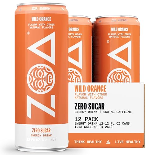 ZOA Energy Drink & ZOA+ Pre-Workout Bundle, Orange Grapefruit and Wild Orange, 12 Fl Oz ZOA