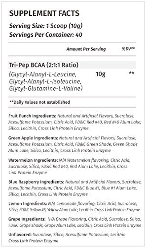 Metabolic Nutrition - TRIPEP - Tri-Peptide Branch Chain Amino Acid, BCAA Powder Metabolic Nutrition