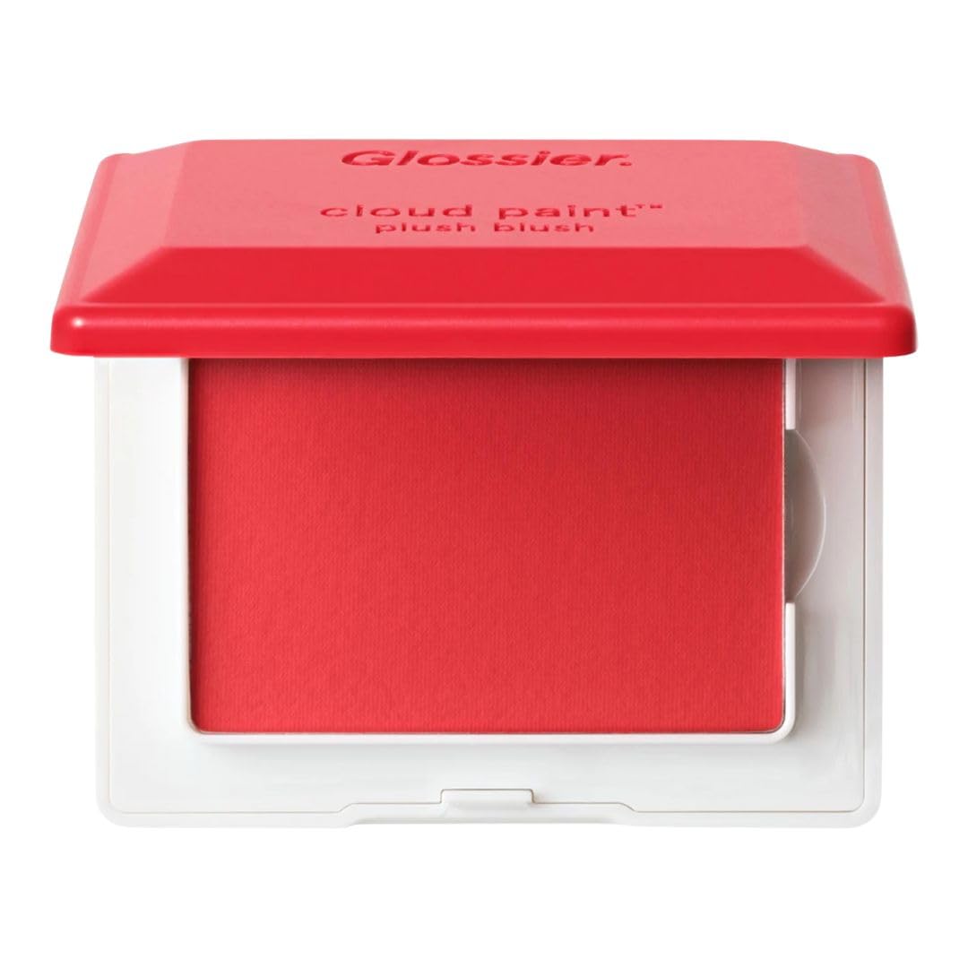 Glossier Cloud Paint Plush Blush - Burst, Bright Red - Soft Matte Buildable Long Wearing Blurring Cream-to-Powder Glossier