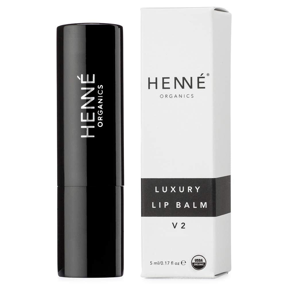 Henné Organics Luxury Lip Balm V2 - Natural and Organic Moisturizer - 0.15 Ounce Stick Hennà Organics