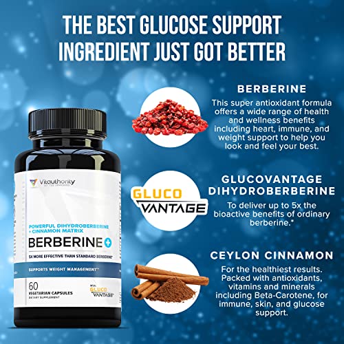 Vitauthority Extra Strength Berberine with Ceylon Cinnamon High Absorption Vitauthority
