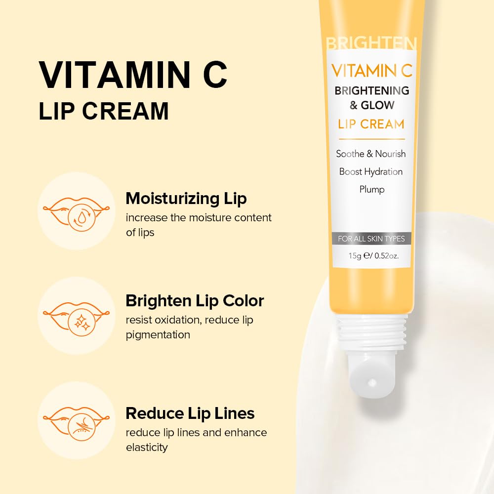 NEUTRIHERBS Lip Cream, Vitamin C Lip Balm to Nourish and Soothes Dry, Cracked Lips Neutriherbs