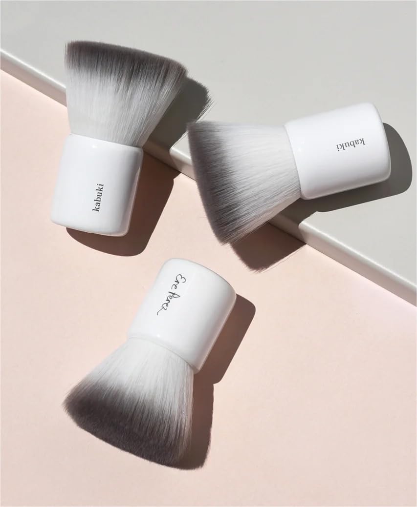 Ere Perez - Natural Eco Vegan Kabuki Makeup Brush | Multipurpose For Powder + Cream | Vegan Nylon Bristles, Cruelty-Free, Clean Beauty Ere Perez