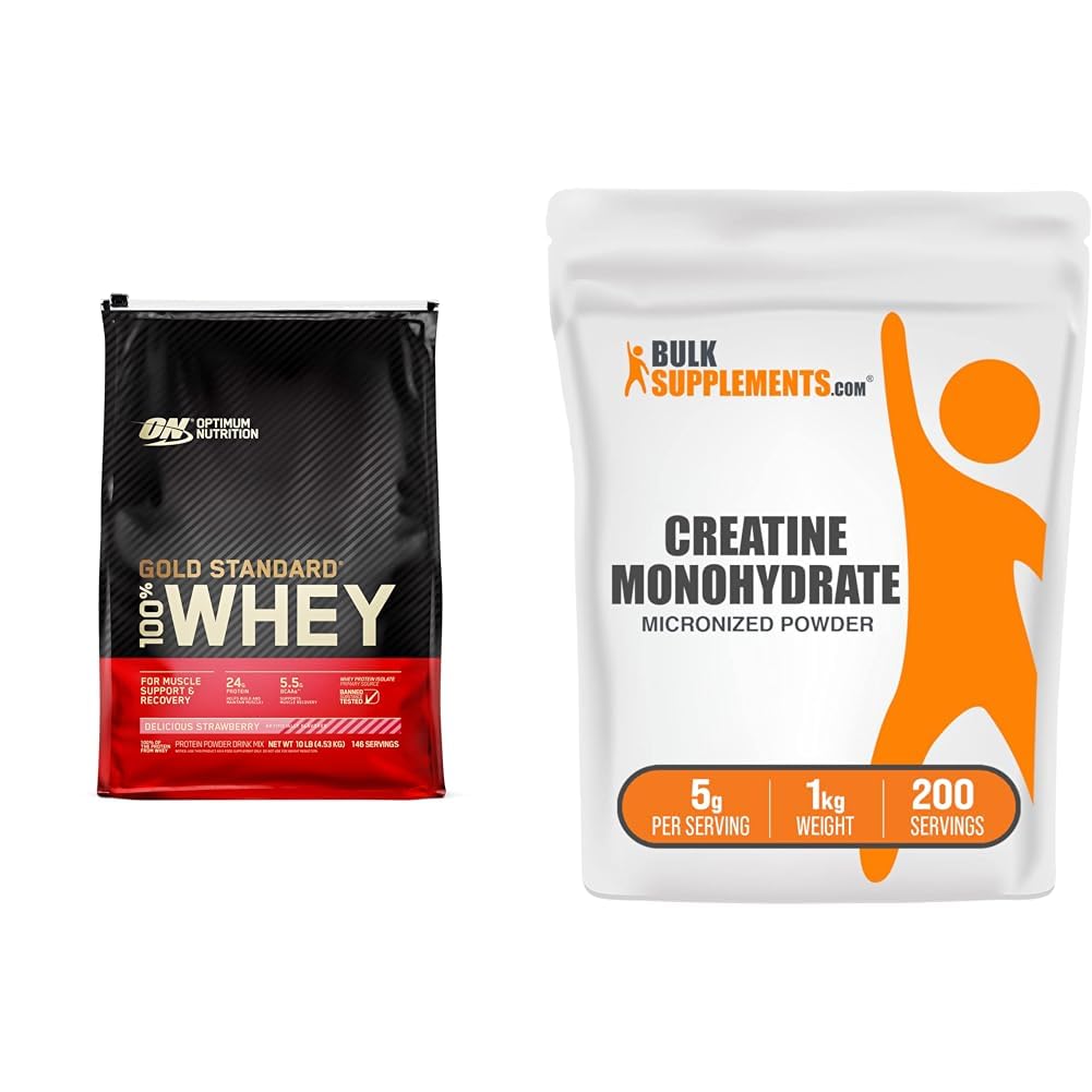 Optimum Nutrition Gold Standard 100% Whey Protein Powder, Delicious Strawberry Optimum Nutrition