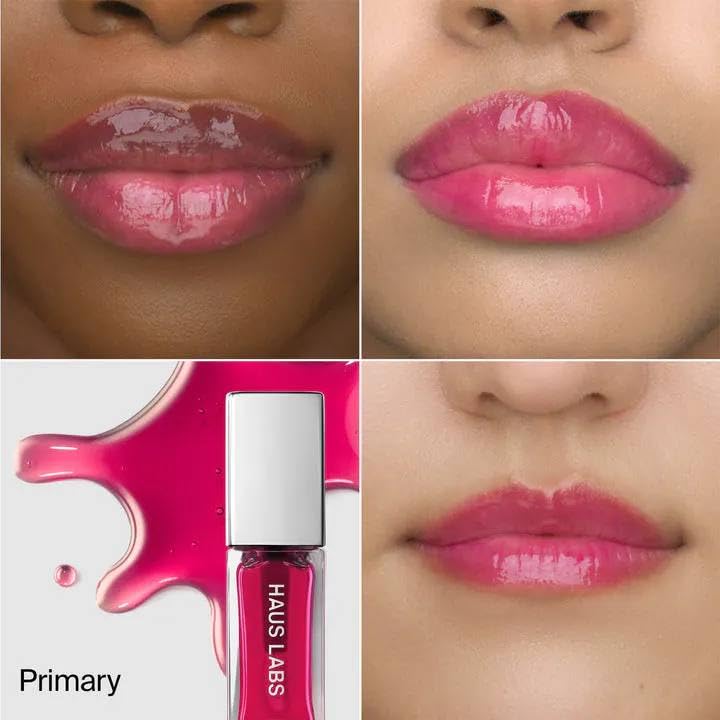 HAUS LABS BY LADY GAGA PhD Hybrid Lip Oil - Primary (Sheer Cherry) & ENTEL Aloe vera Sheet Masque (BONUS) HAUS LABS BY LADY GAGA