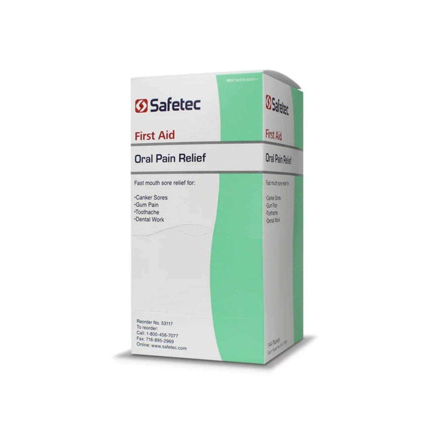 Safetec Oral Pain Relief, .75 g Packets, Box of 144 Safetec