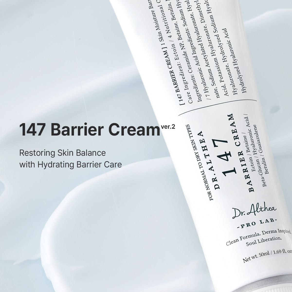 Dr.Althea 147 Barrier Cream | Daily Skin Barrier Care | Deep Hydrating with Hyaluronic Acid Dr.Althea