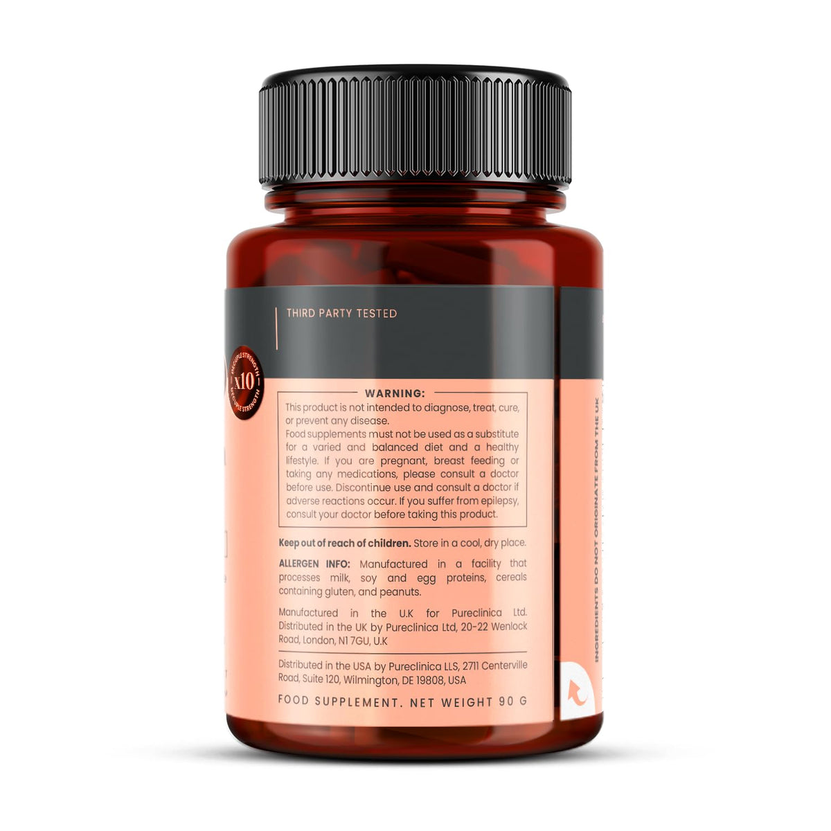 Double Strength Silica Complex – 500mg Horsetail Extract (4:1) per Tablet – 90 Tablets – 3 Month Supply – with Zinc, Manganese & Boron pureclinica