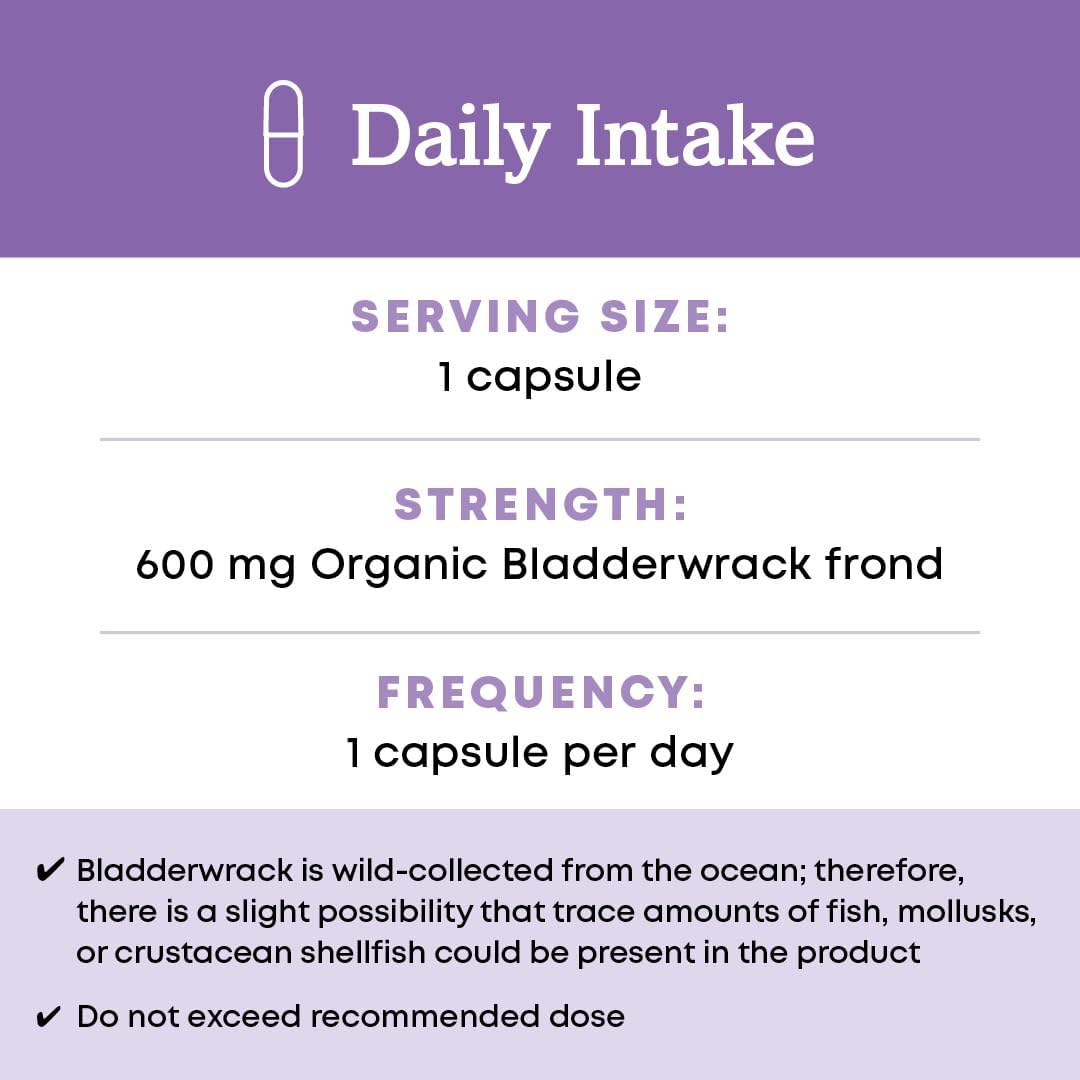Oregon's Wild Harvest Bladderwrack Organic Non-GMO pullulan (Plant sourced) Vegan Capsules, 90 Count Gsupps Australia