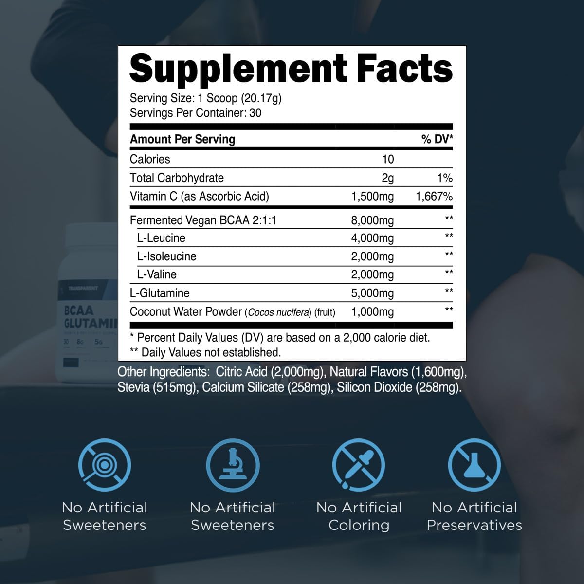 Transparent Labs Lean Pre-Workout Powder (30 Servings, Strawberry Lemonade) & BCAA Glutamine (30 Servings, Strawberry Lemonade)