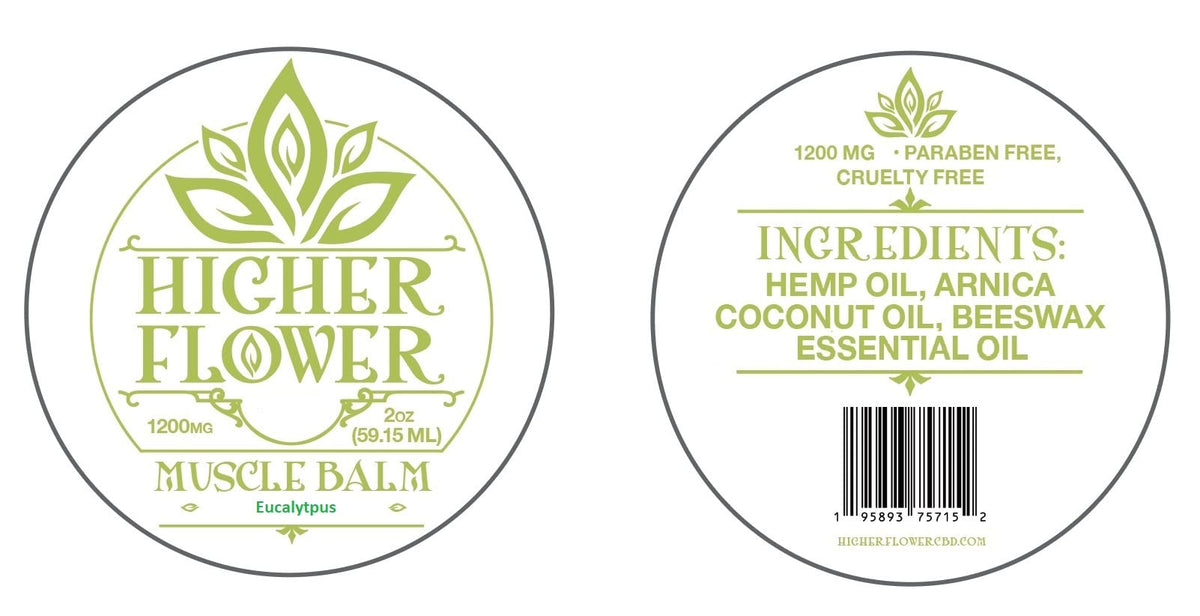 Hemp Muscle Balm 1200 mgs (Eucalyptus) Higher Flower CBD