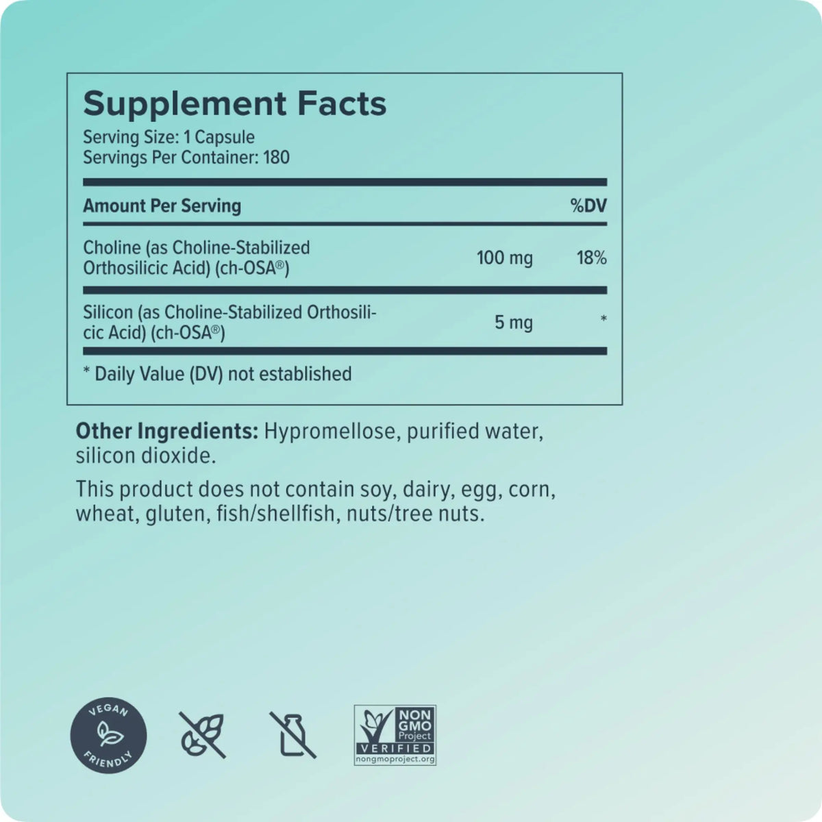 Biosil Collagen Booster Supplement - 180 Vegan Capsules - Patented ch-OSA Activator for Skin, Hair, Nails & Joints - Supports Natural Production - 90-Day Supply Biosil